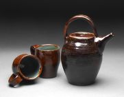 Brown tea set